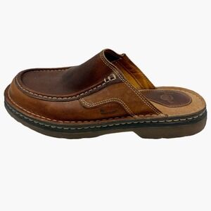 Vintage Dr Martens Mens Brown Leather Shoes Mule Clog 90s Y2K Slip On US 10 EU43